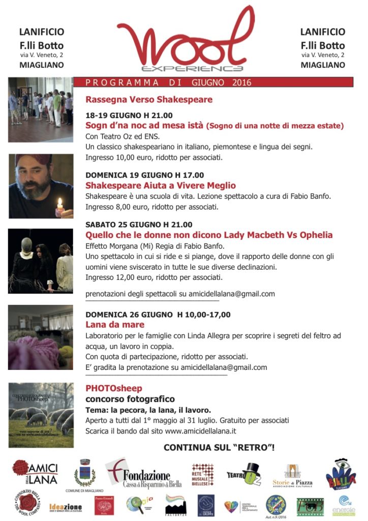 WOOL EXPERIENCE - giugno 2016 RETRO