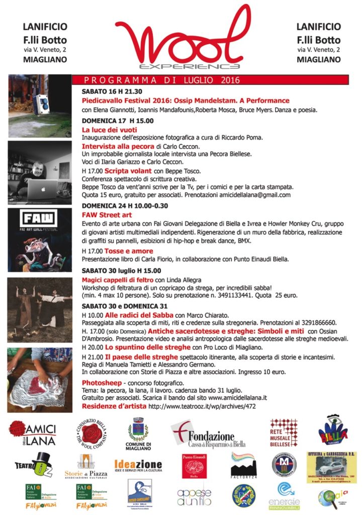 Wool Experience da metà luglio ultima vers. 2016
